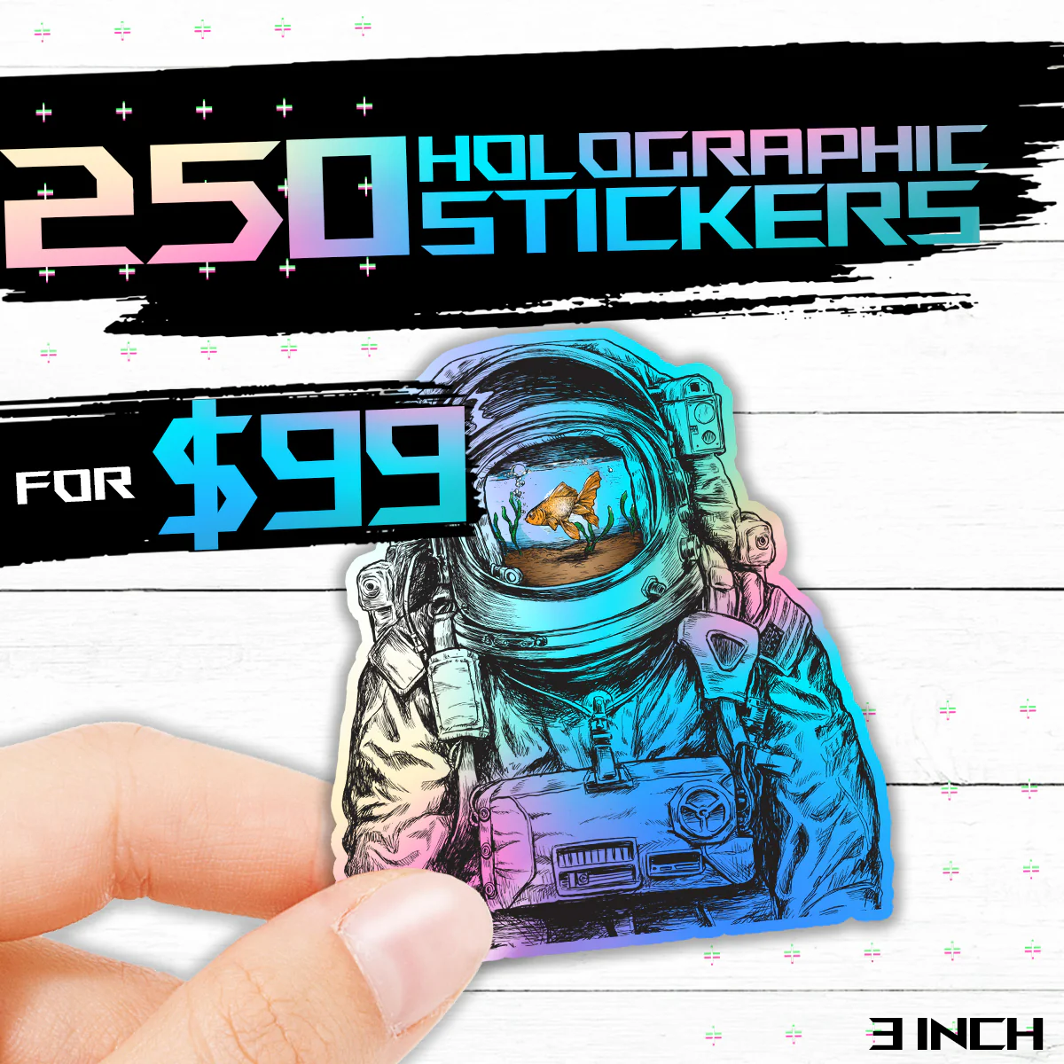 250x Holographic Stickers for $99 | 3" - Image 3