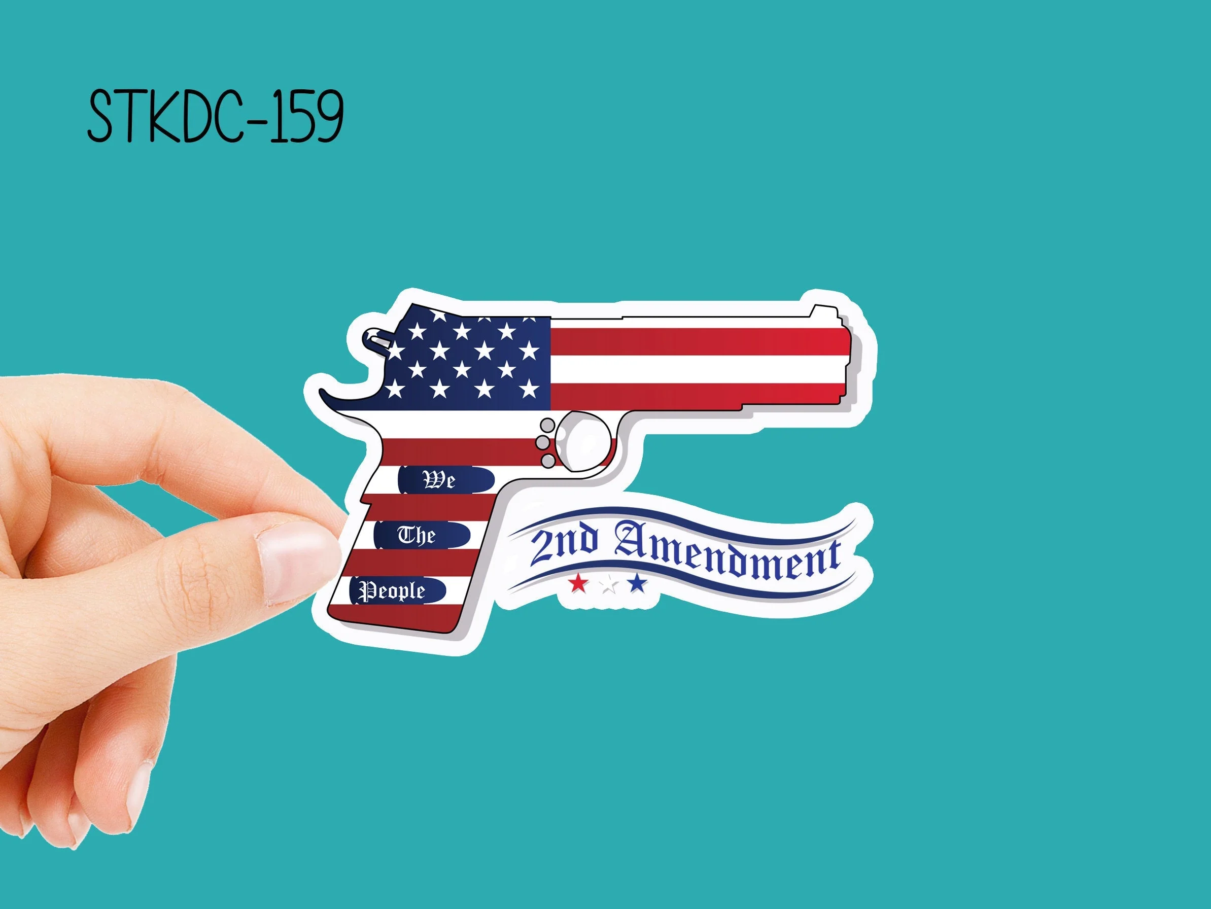 2nd Amendment Gun Sticker | Waterproof Vinyl Decal | 3in - Image 2