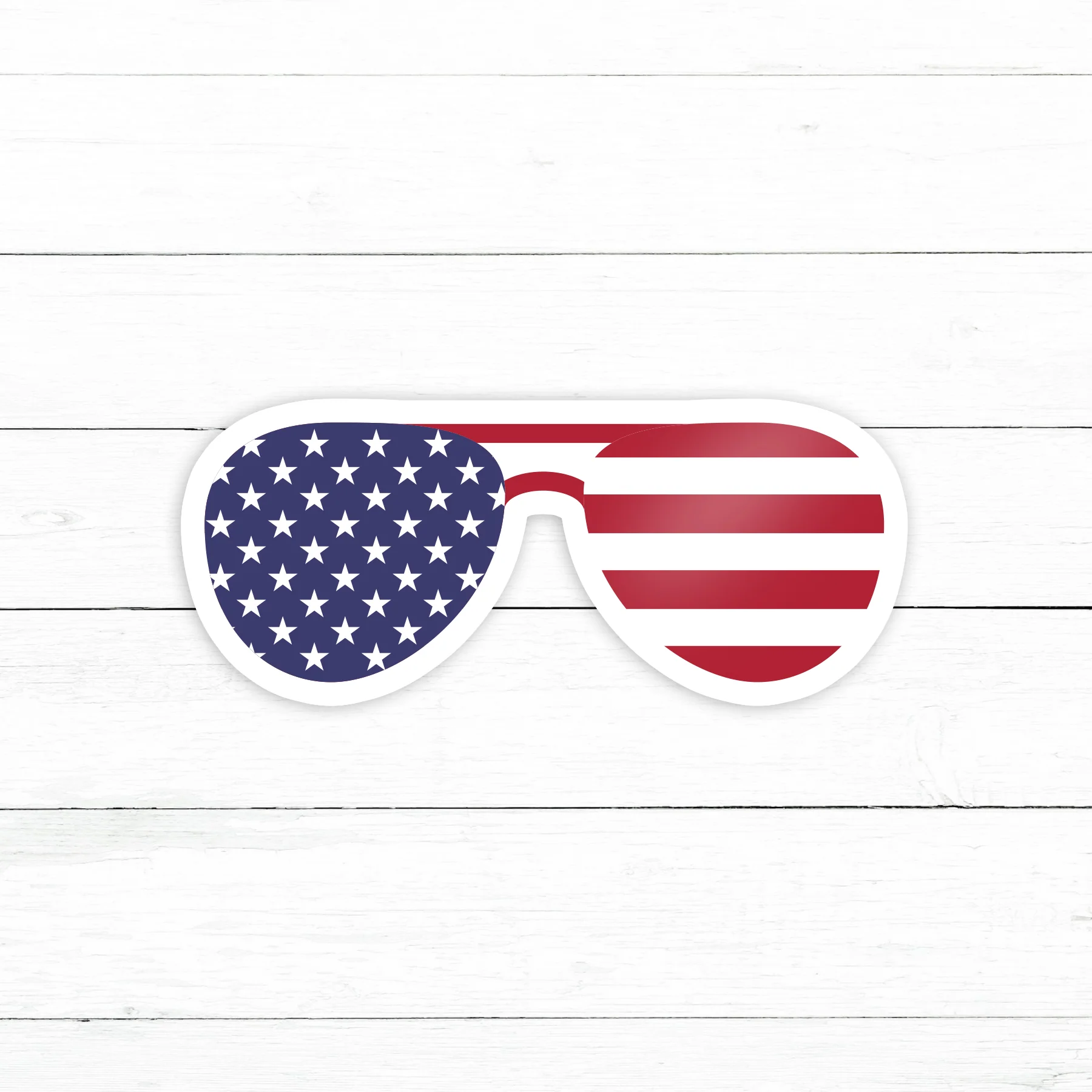 American Sunglasses Sticker | Waterproof Vinyl Decal | 3in