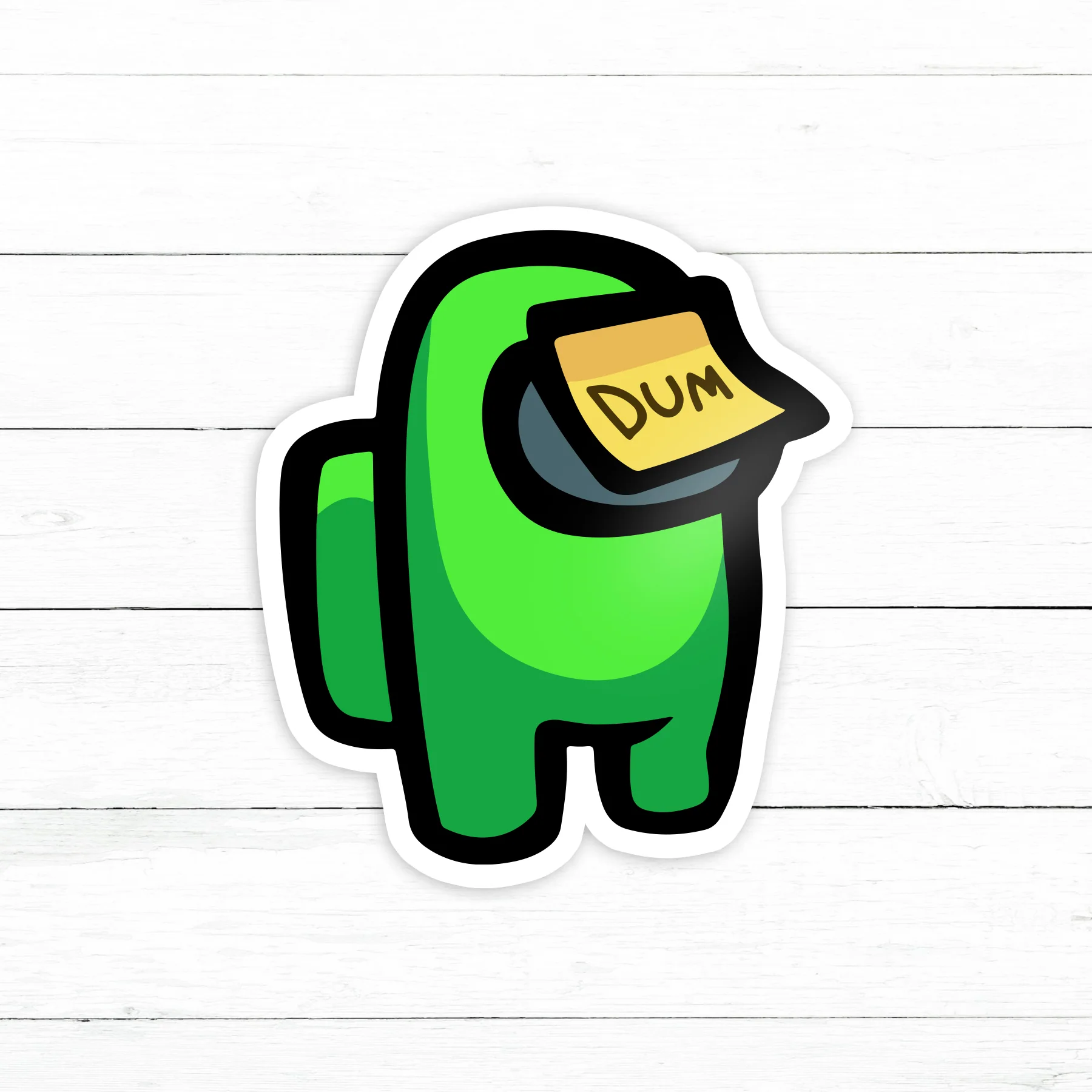 Among Us Dum Sticker | Waterproof Vinyl Decal | 3in