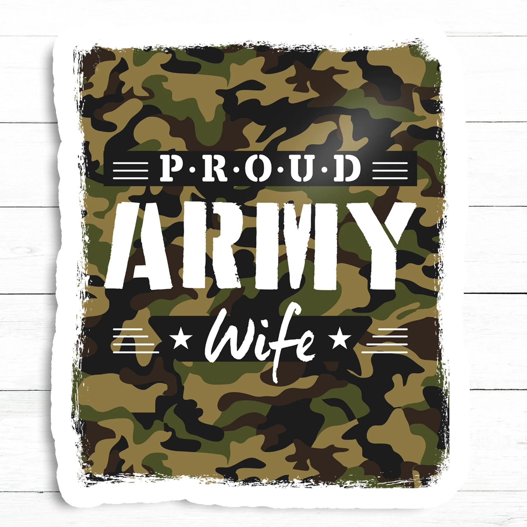 Army Wife Sticker | Waterproof Vinyl Decal | 3in