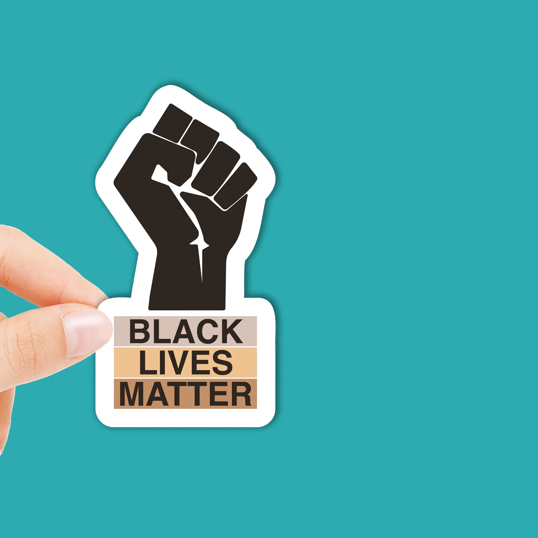 BLM Fist Sticker Decal | Waterproof Vinyl | 3in - Image 2