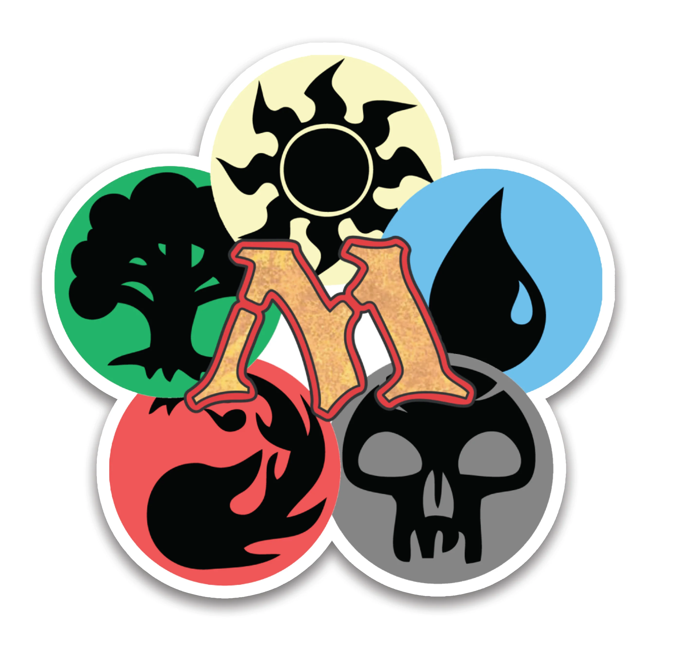 MTG Logo mana source | Waterproof Vinyl Decal | 3.5in