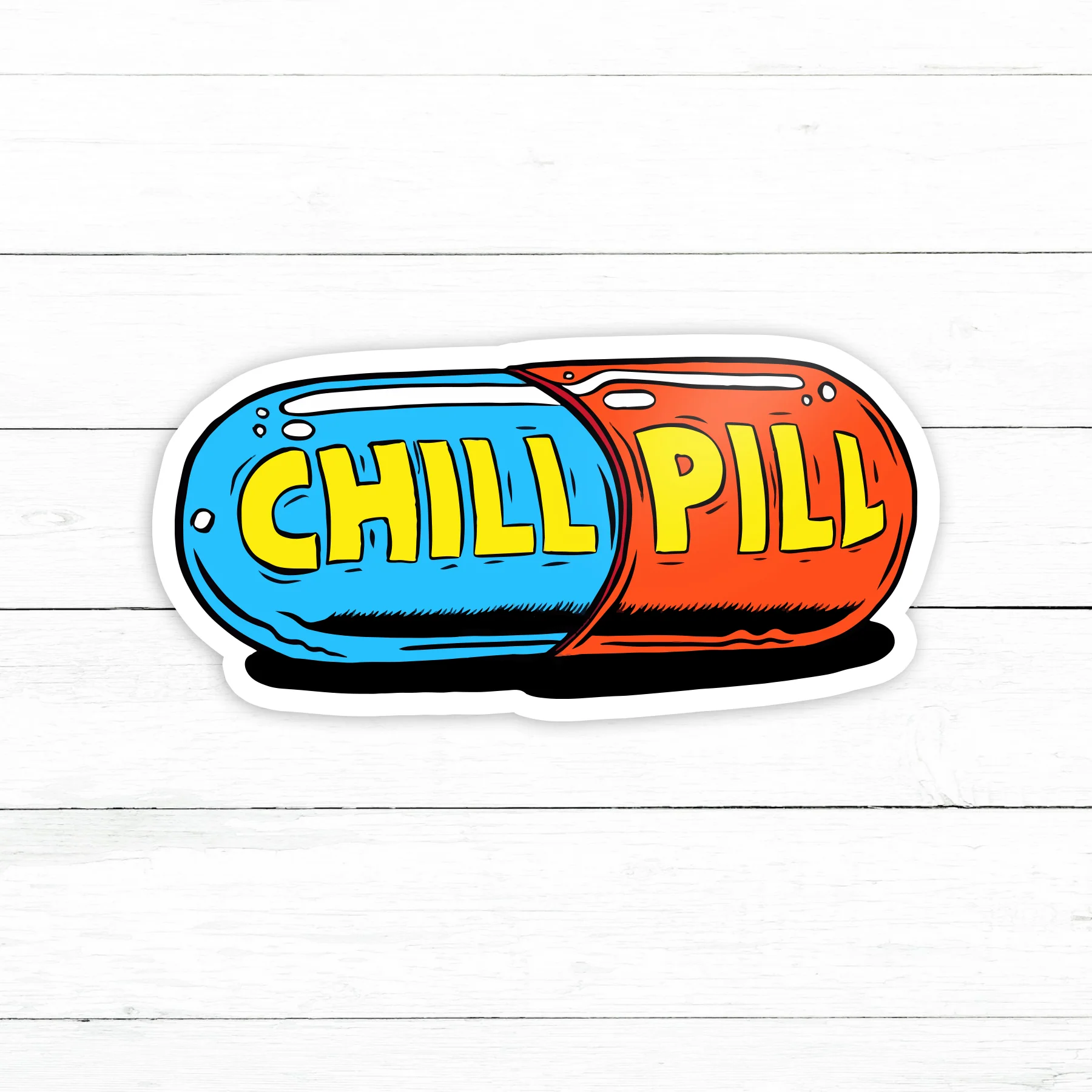 Chill Pill Sticker | Waterproof Vinyl | 3in