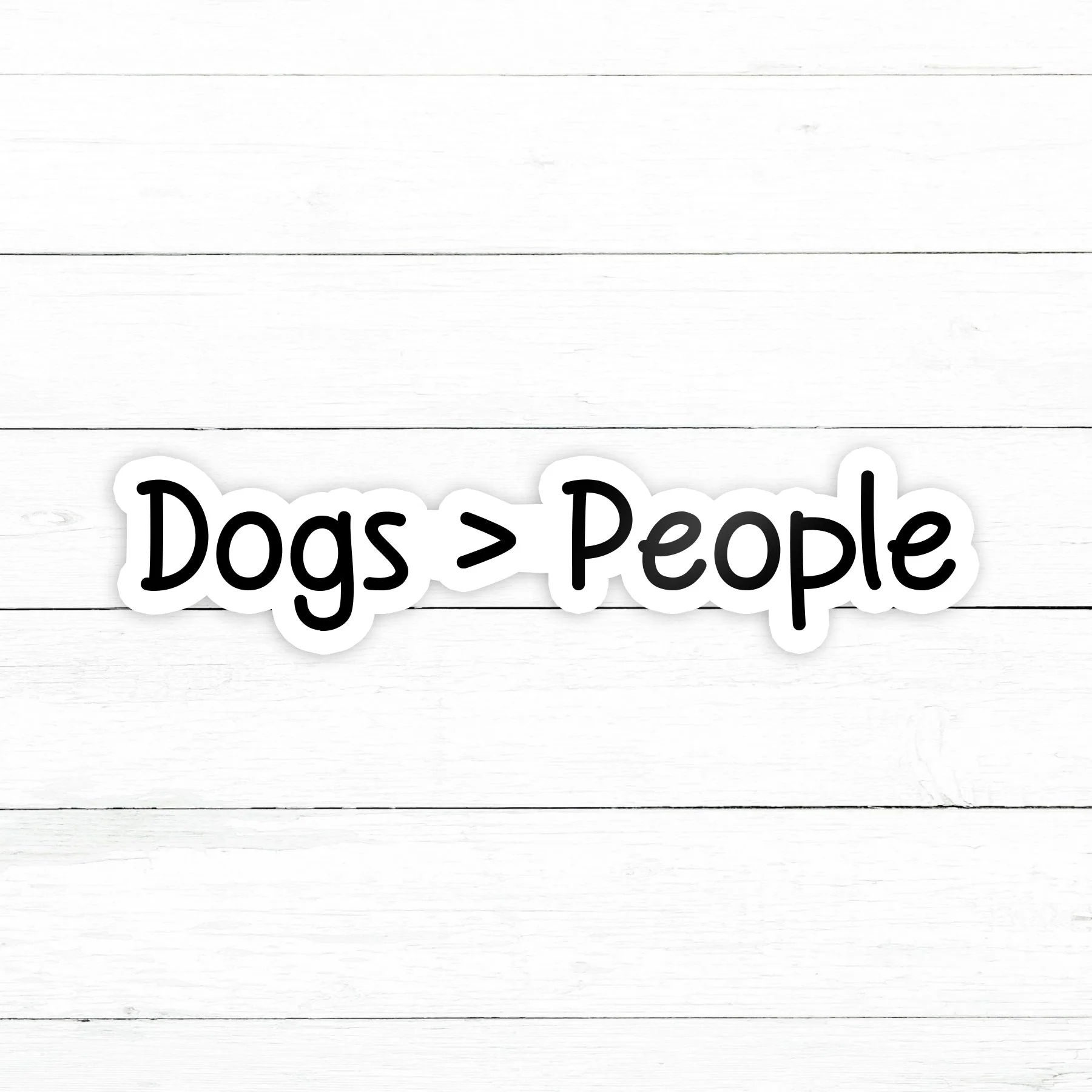 Dogs > People Sticker | Waterproof Vinyl Decal | 3in