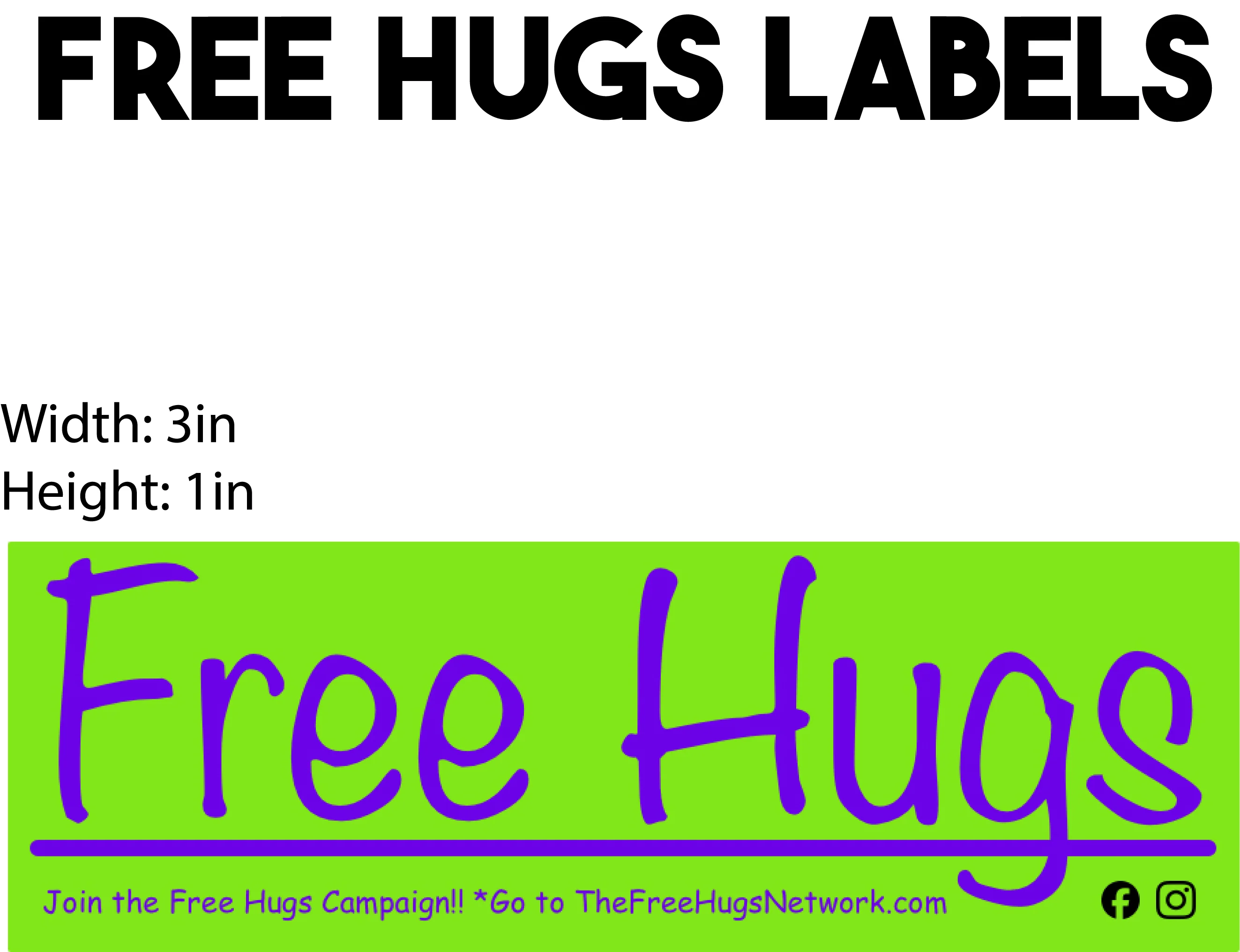 Free Hugs Campaign Labels