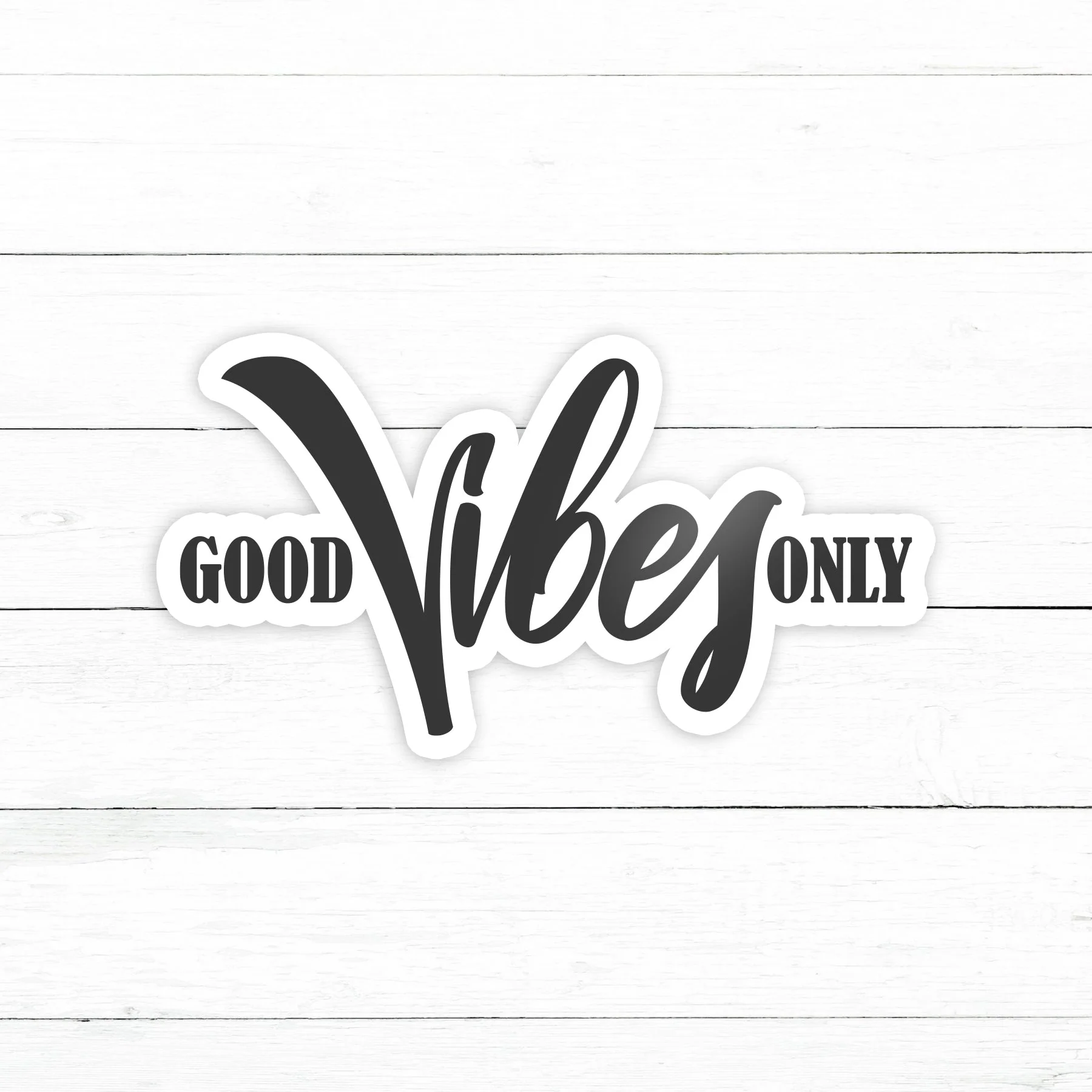 Good Vibes Only Sticker | Waterproof Vinyl Decal | 3in