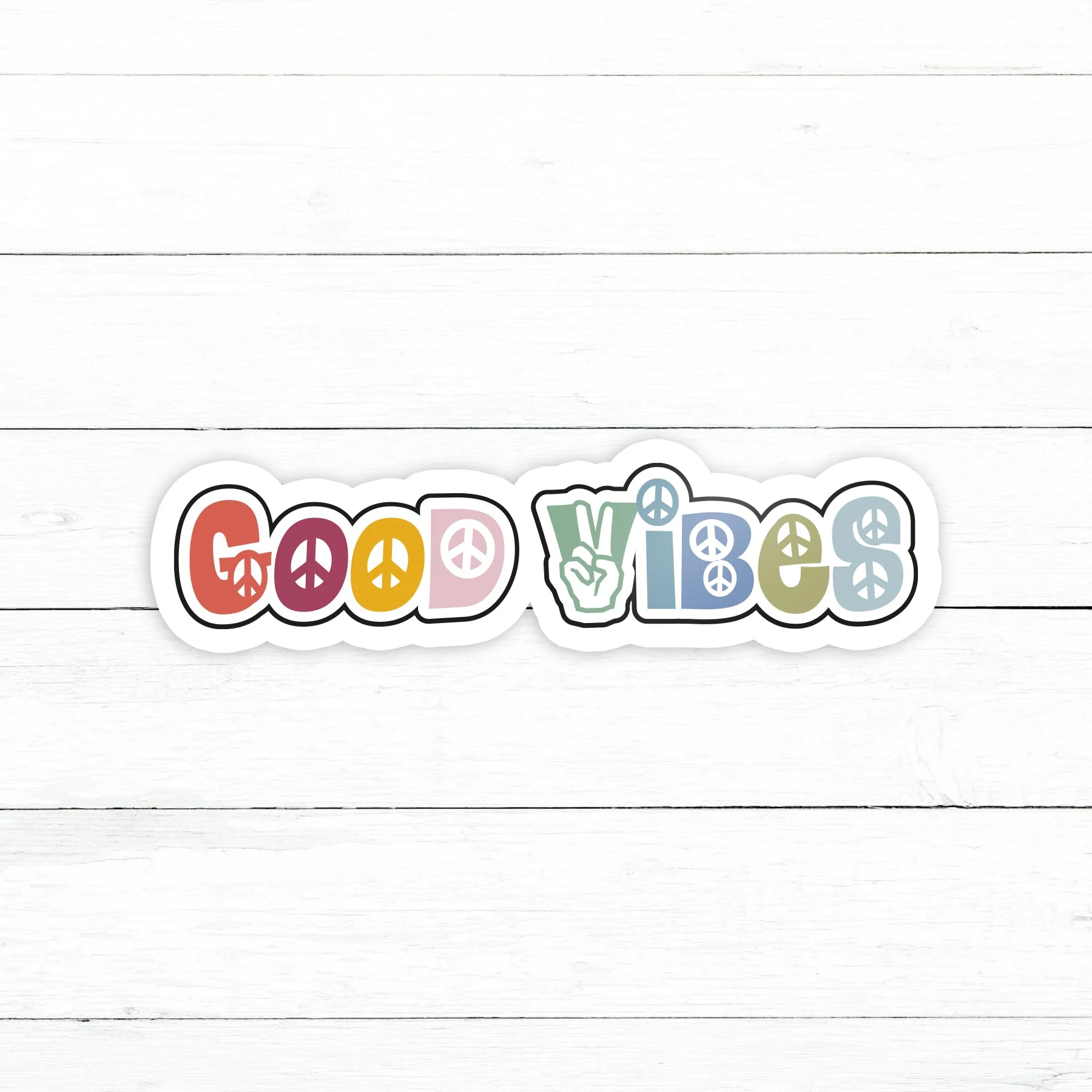 Good Vibes Sticker | Waterproof Vinyl Decal | 3in