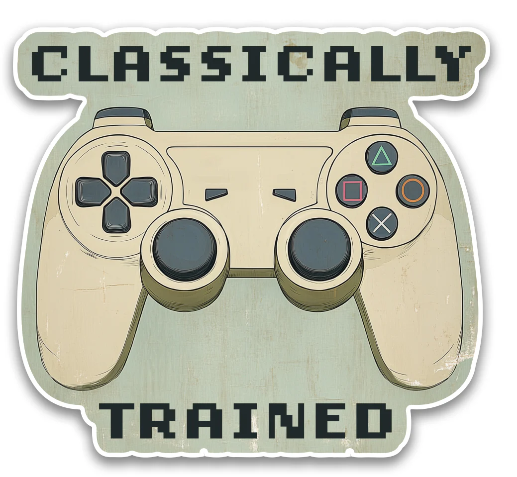 Classically Trained (Playstation) Sticker | Waterproof Vinyl Decal | 3.5in