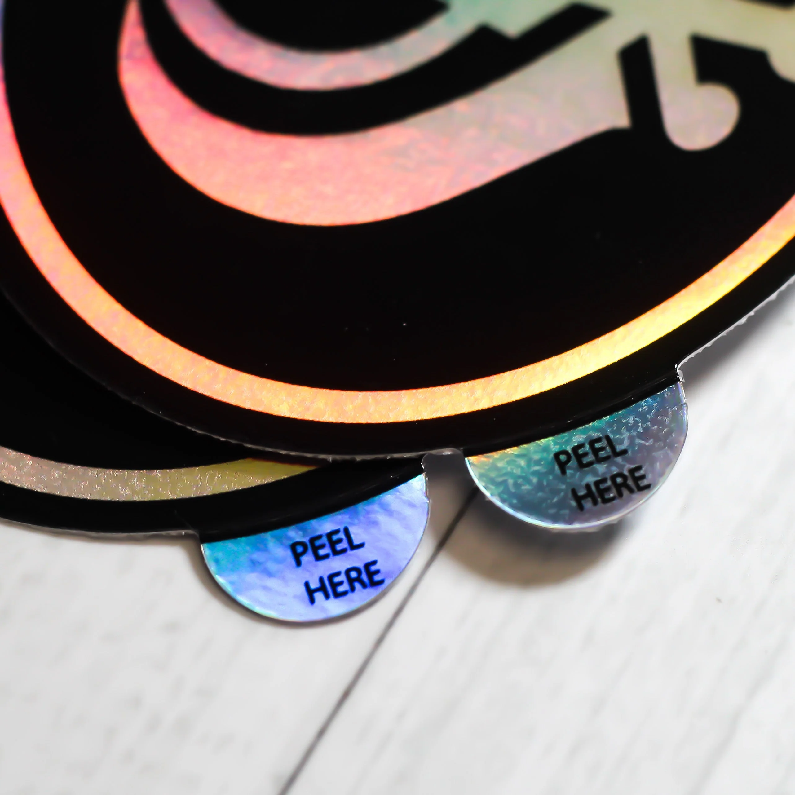 Rainbow Holographic Stickers | Peel Tab - Image 3