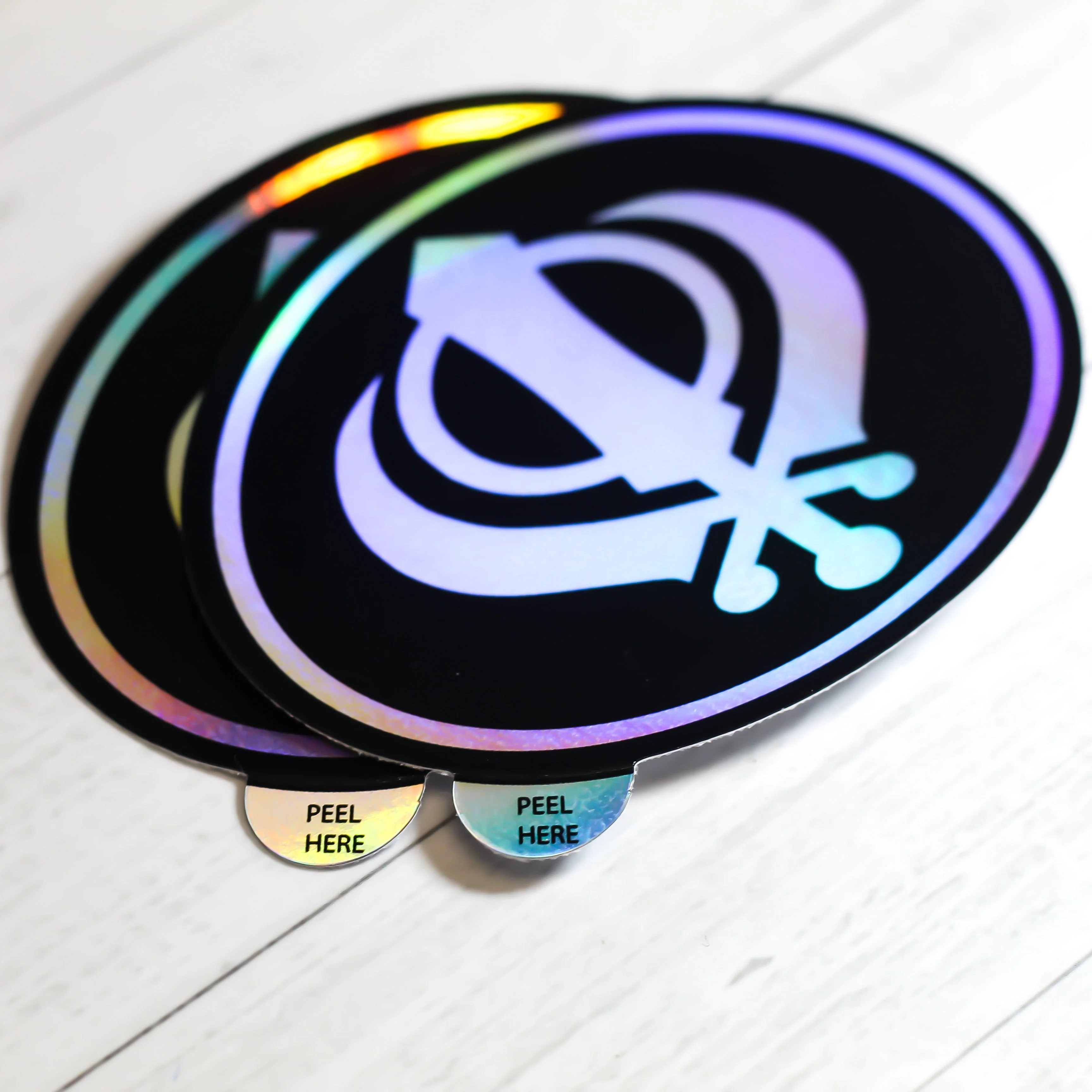 Rainbow Holographic Stickers | Peel Tab - Image 4