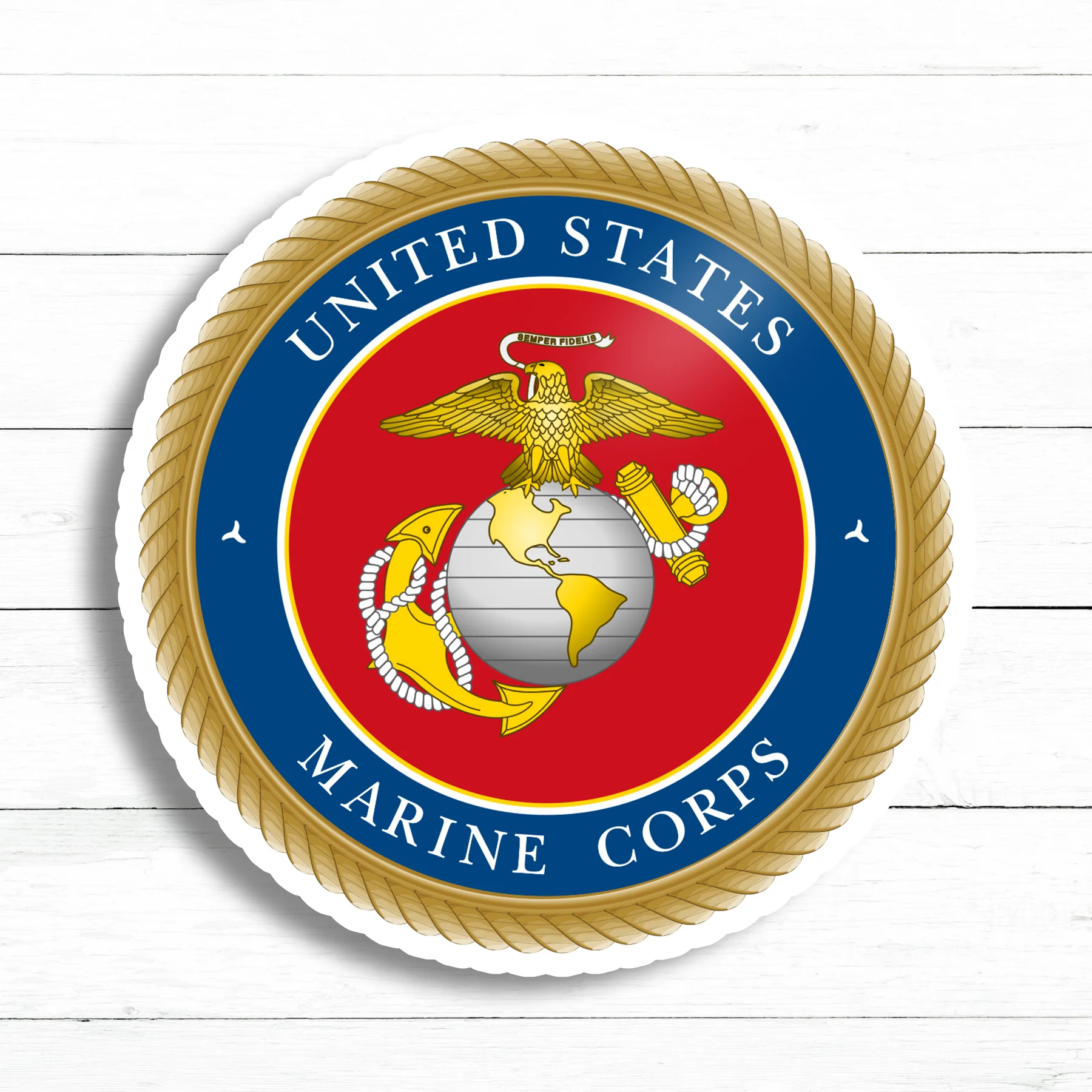 Marine Logo Sticker | Waterproof Vinyl Decal | 3in