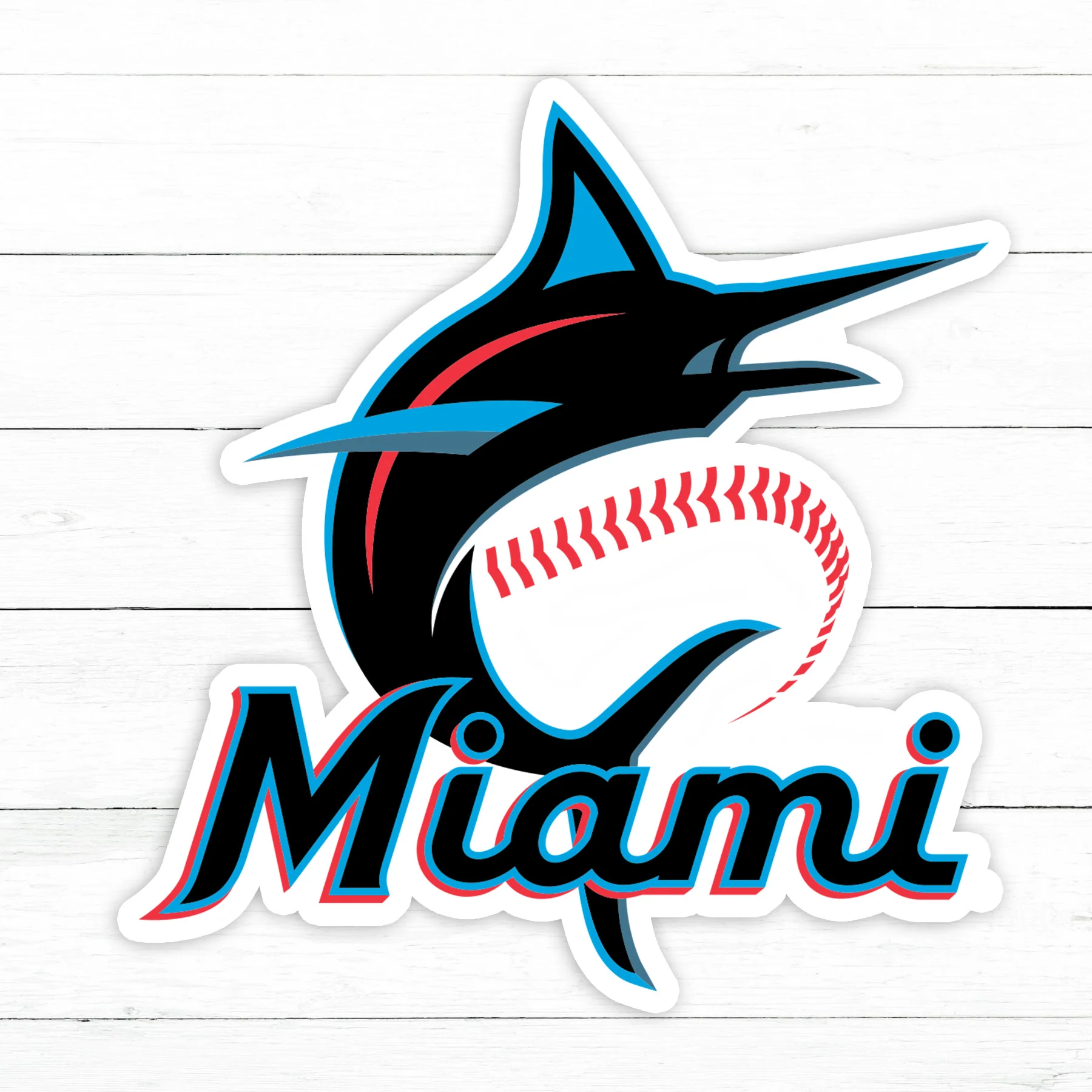 Miami Marlins Sticker | Waterproof Vinyl Decal | 3in