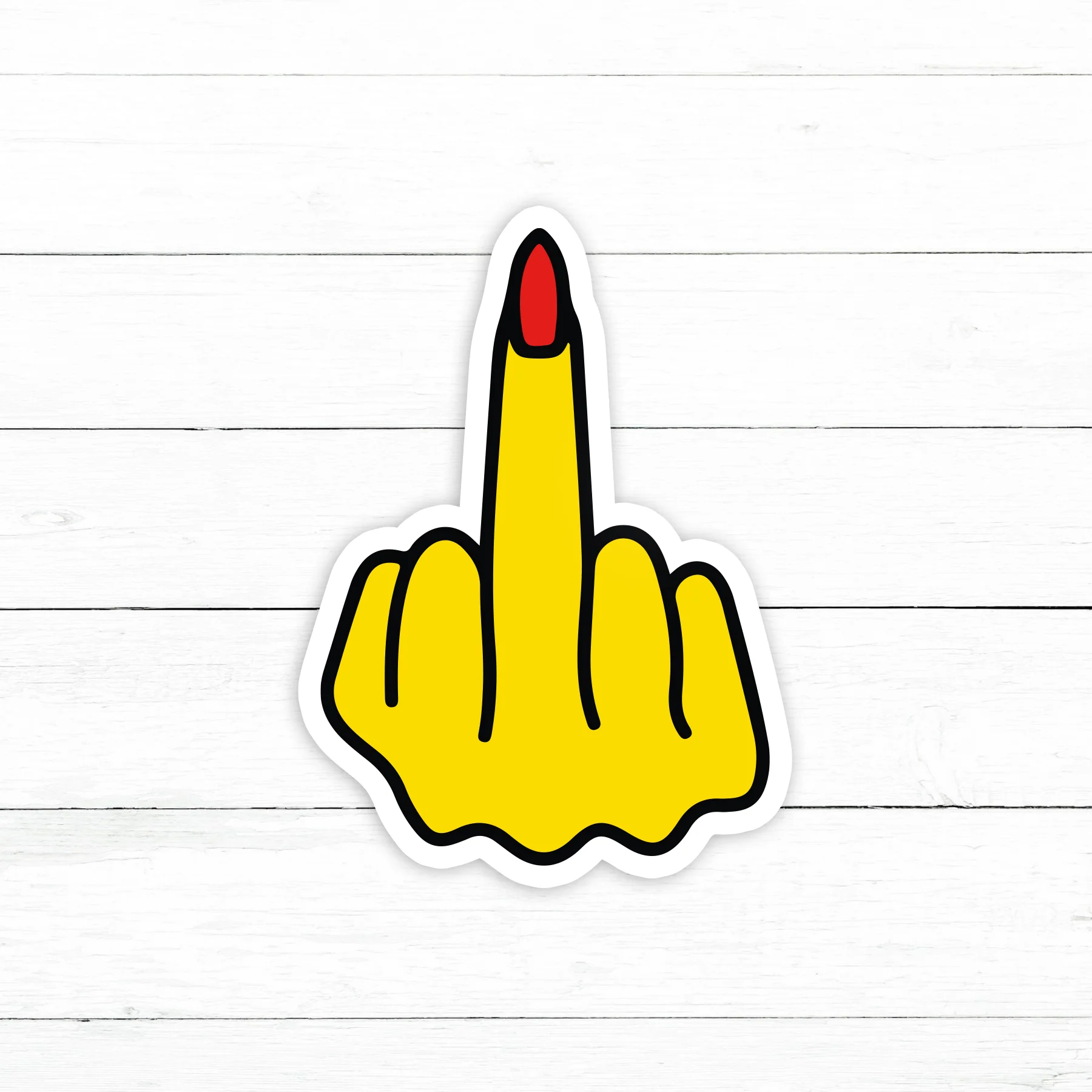 Middle Finger Sticker | Waterproof Vinyl | 3in