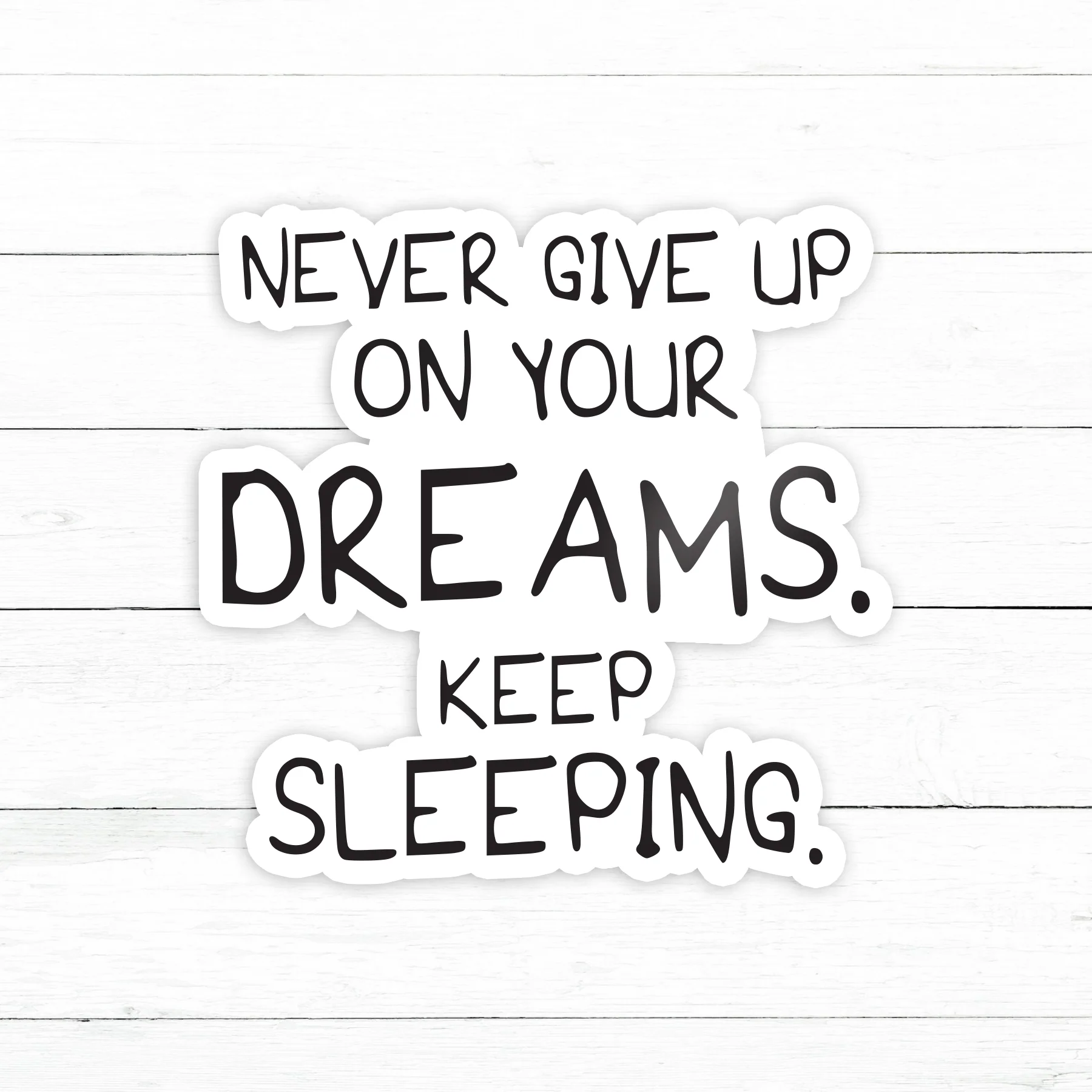 Keep Sleeping Sticker | Waterproof Vinyl Decal | 3in
