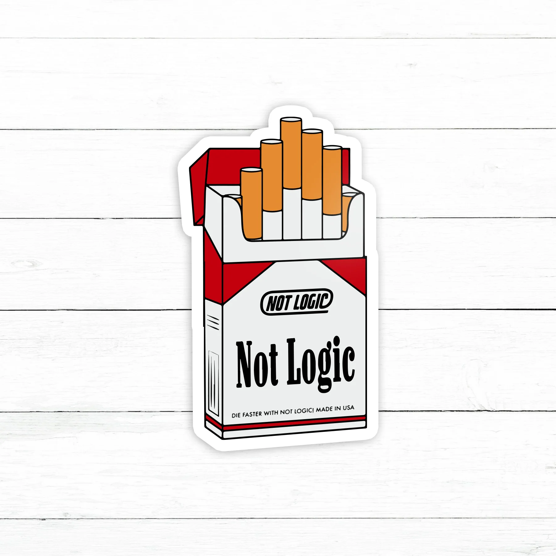 Not Logic Sticker | Waterproof Vinyl | 3 in