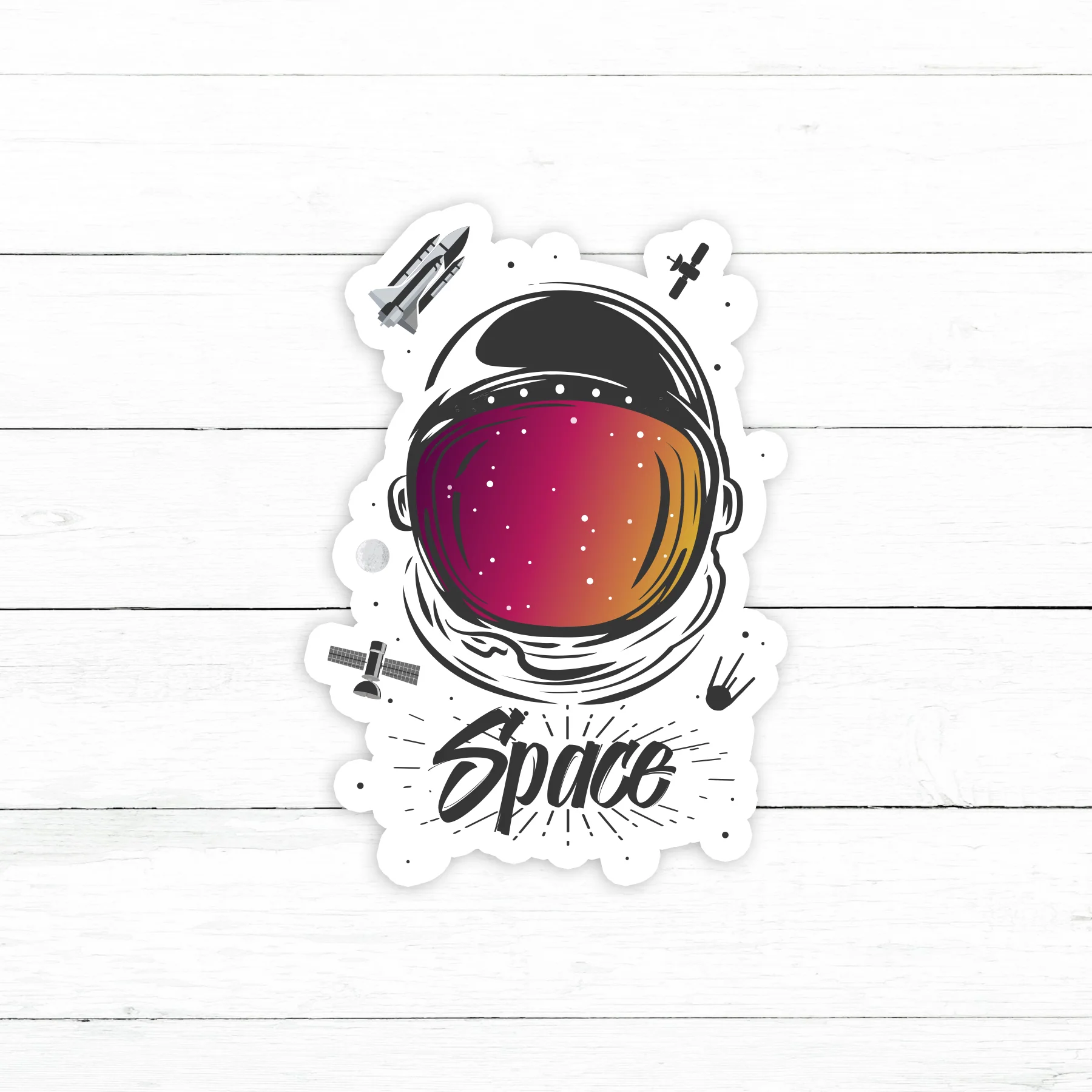 Space Sticker | Waterproof Vinyl Decal | 3in
