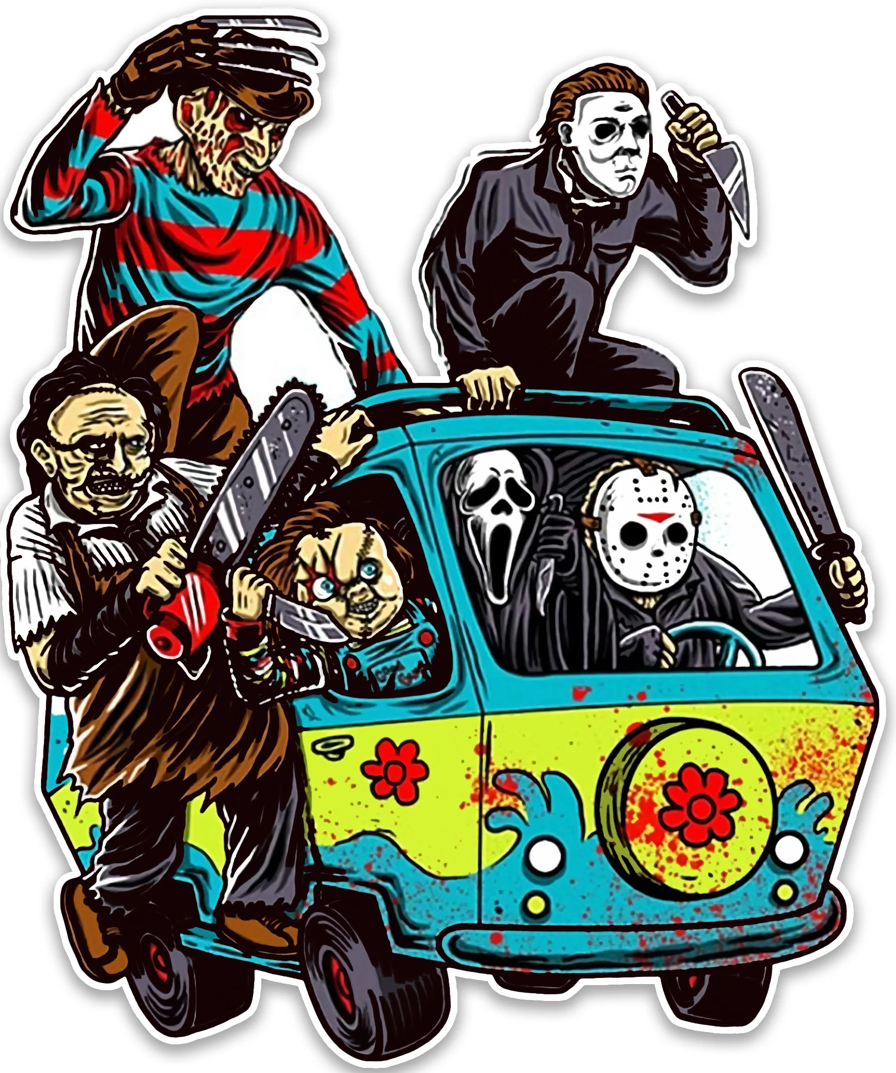 Scooby doo Horror | Waterproof Vinyl Decal | 3.5in