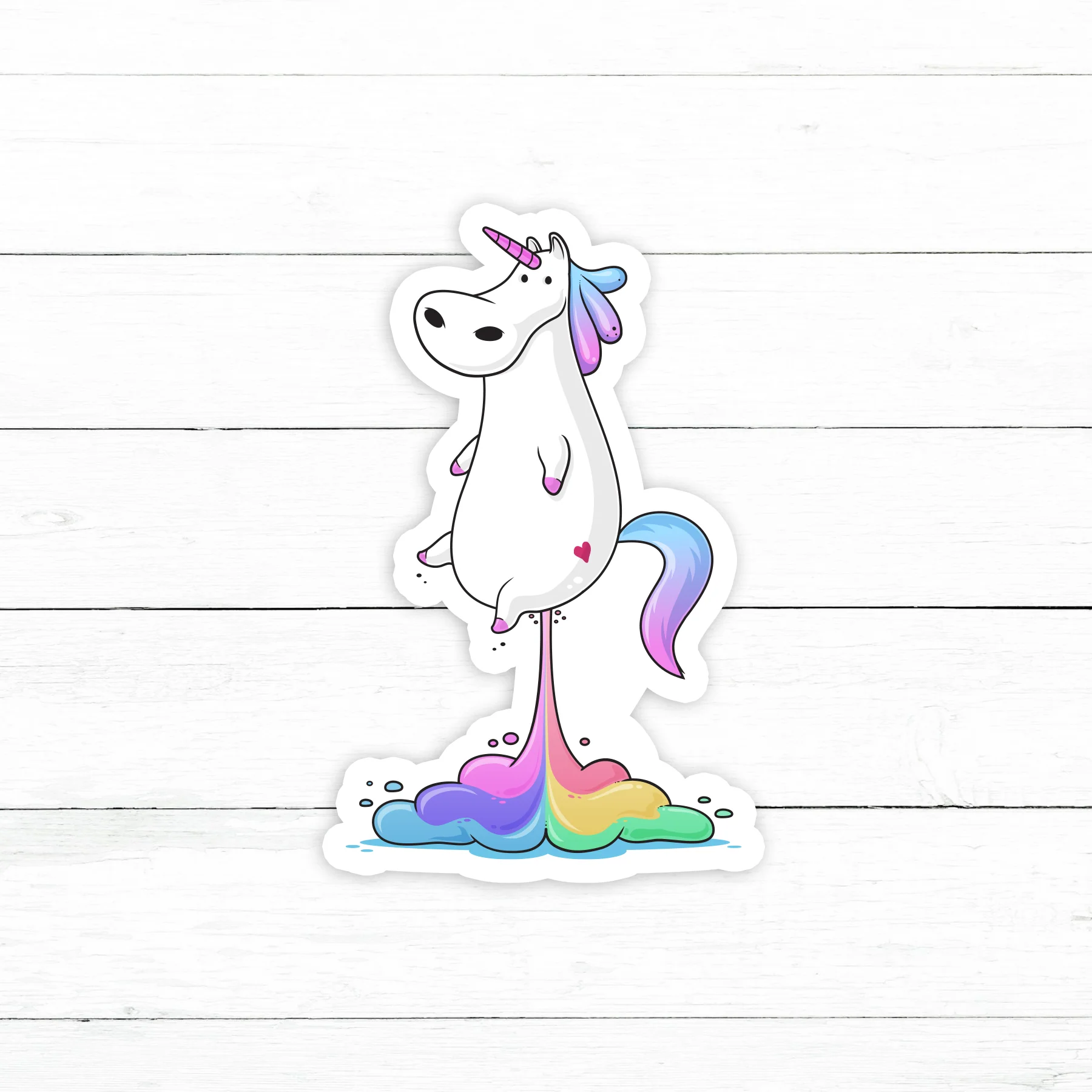 Unicorn Fart Sticker | Waterproof Vinyl Decal | 3in