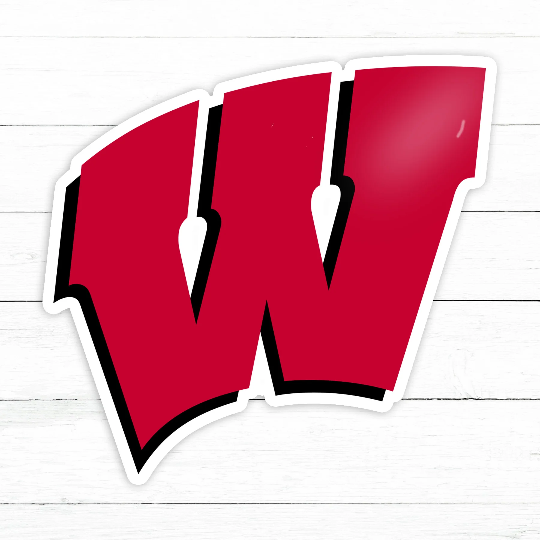 University of Wisconsin Sticker | Waterproof Vinyl Decal | 3in