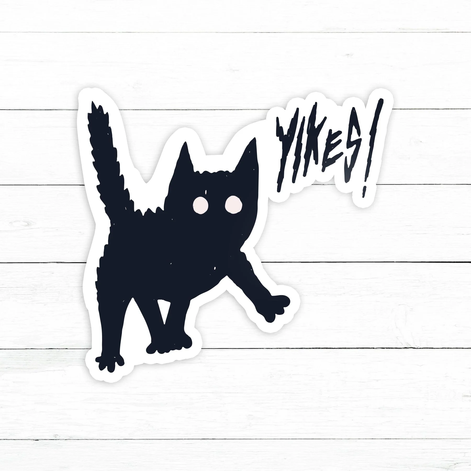 Yikes Sticker | Waterproof Vinyl Decal | 3in